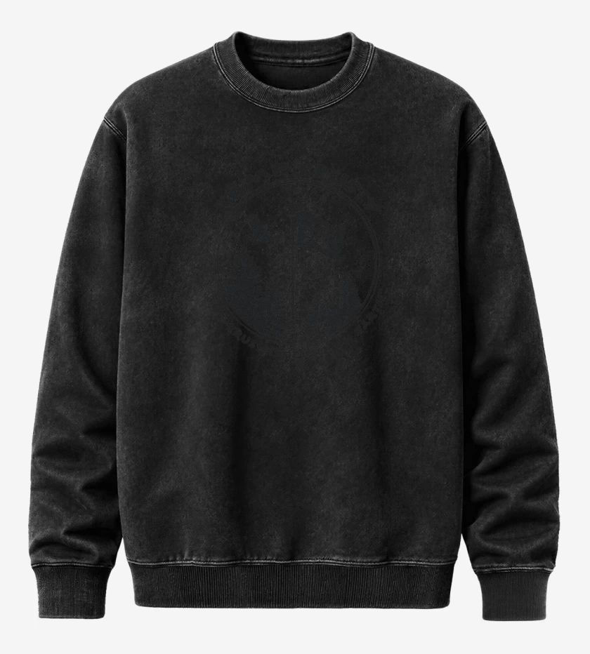 Poleron Polo Acid Wash Negro de Kamp Krusty Bart