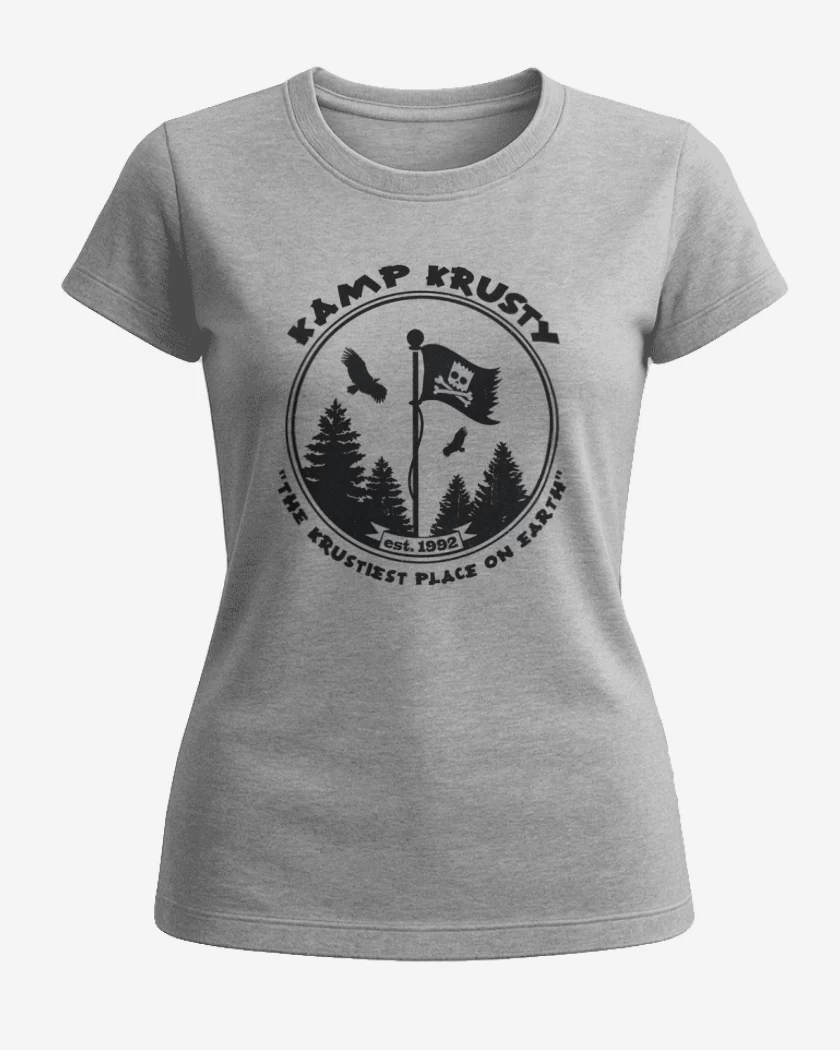 Polera de Mujer Gris Melange de Kamp Krusty Bart