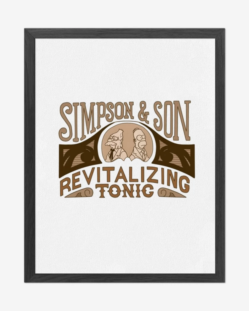 Cuadro decorativo Blanco de Simpson e hijo