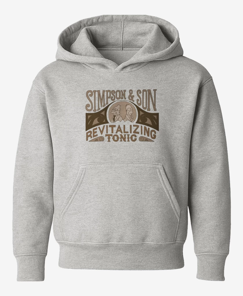 Poleron de niño Gris Melange de Simpson e hijo