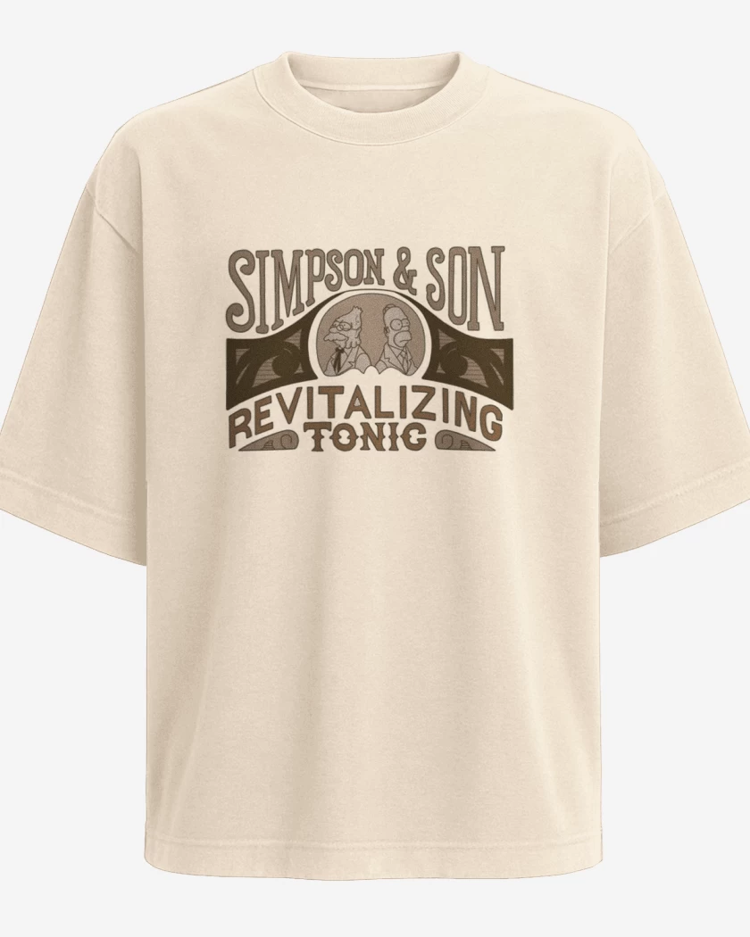Polera Oversize Simpson e hijo