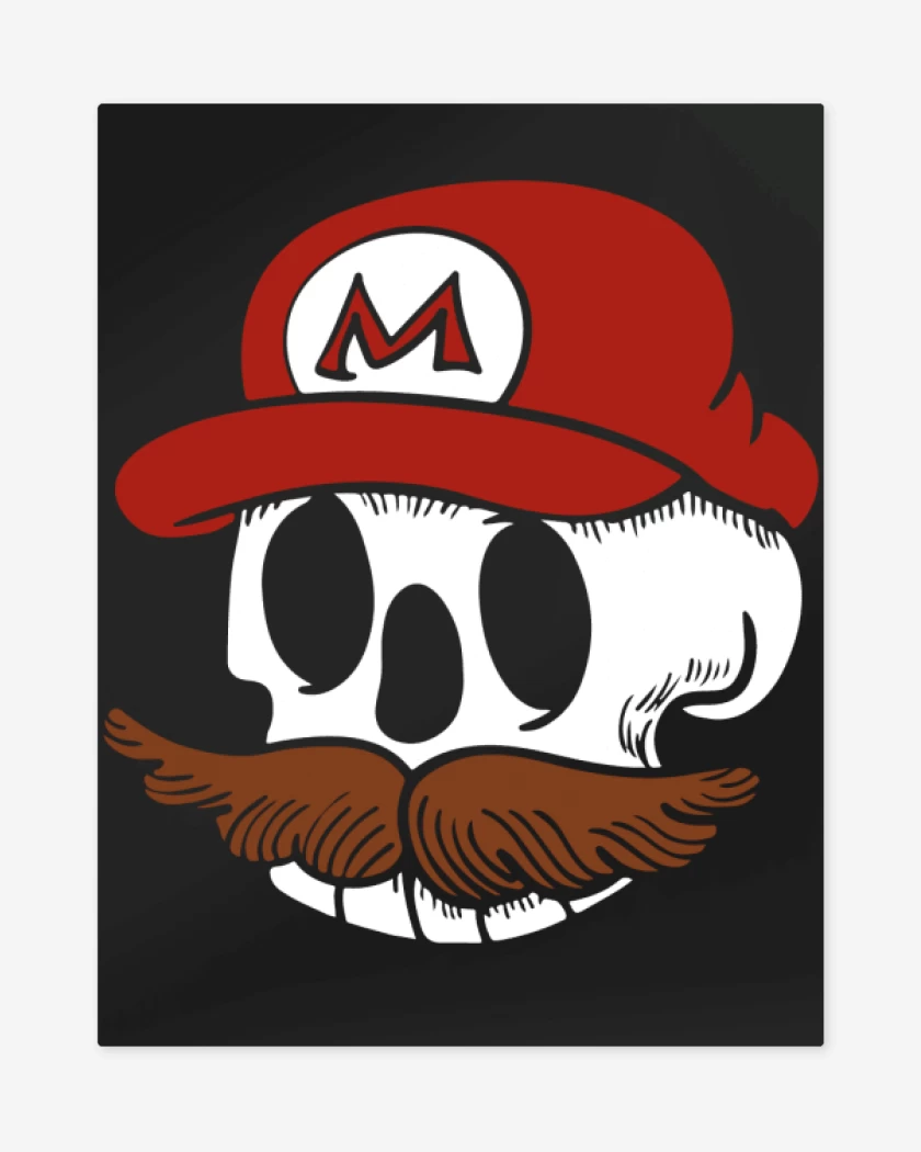 Print metalico Negro de Skull Bros V2