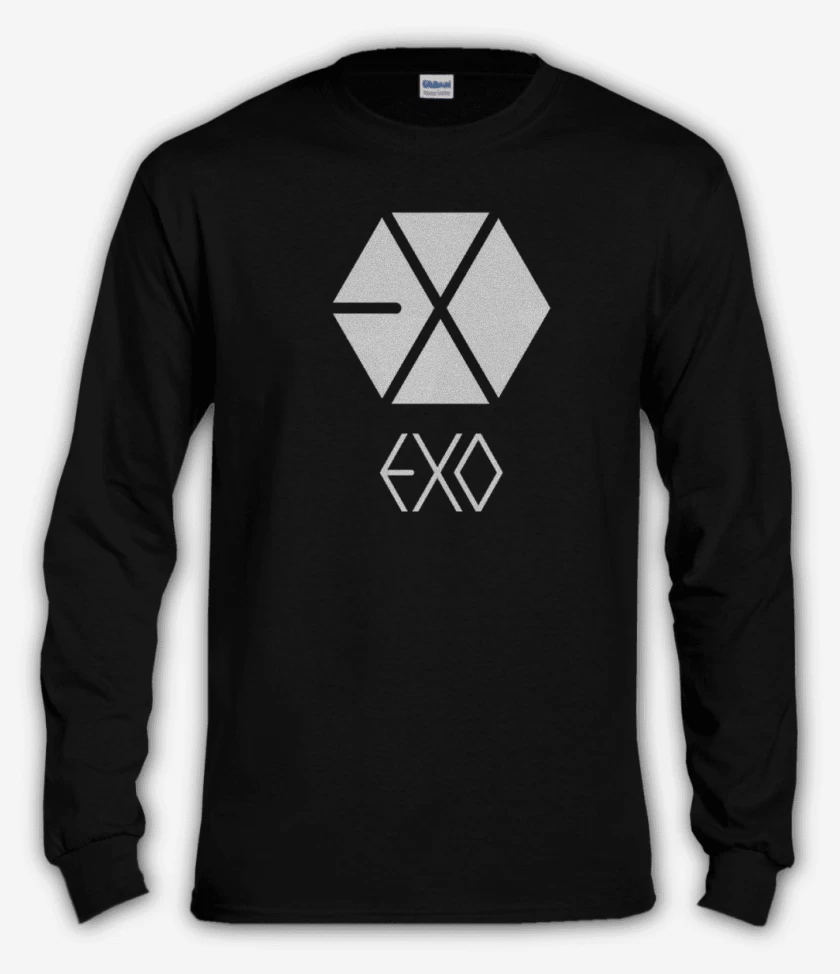 Polera manga larga Negro de Exo