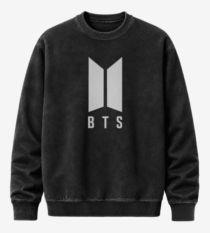 Poleron Polo Acid Wash Negro de BTS III