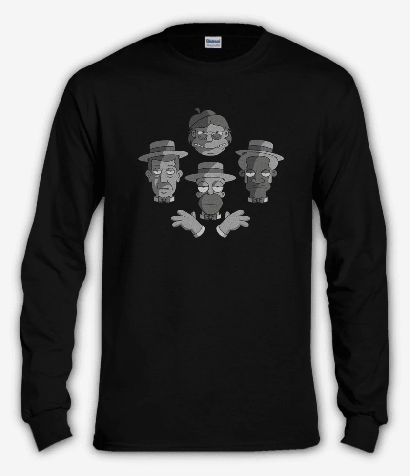 Polera manga larga Negro de Borbotones