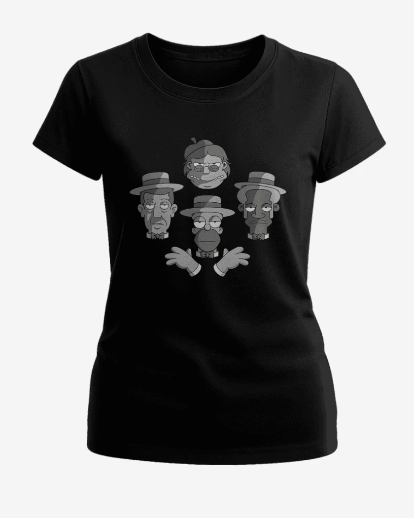 Polera de Mujer Negro de Borbotones
