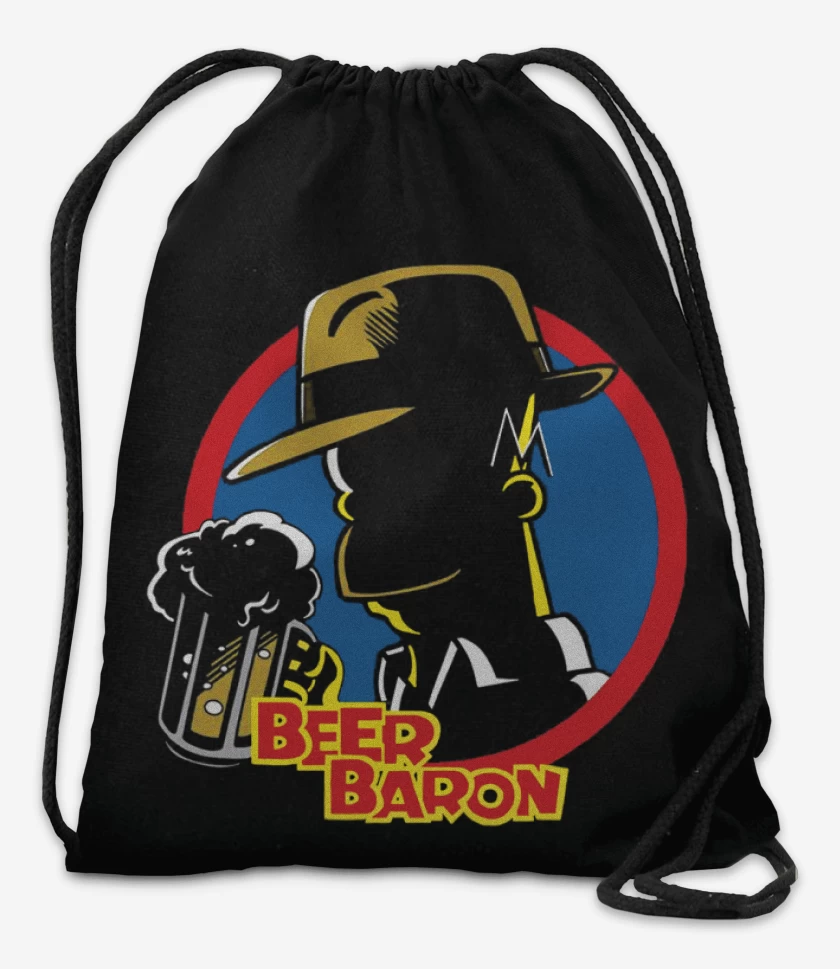 Mochila Negro de Baron de la cerveza