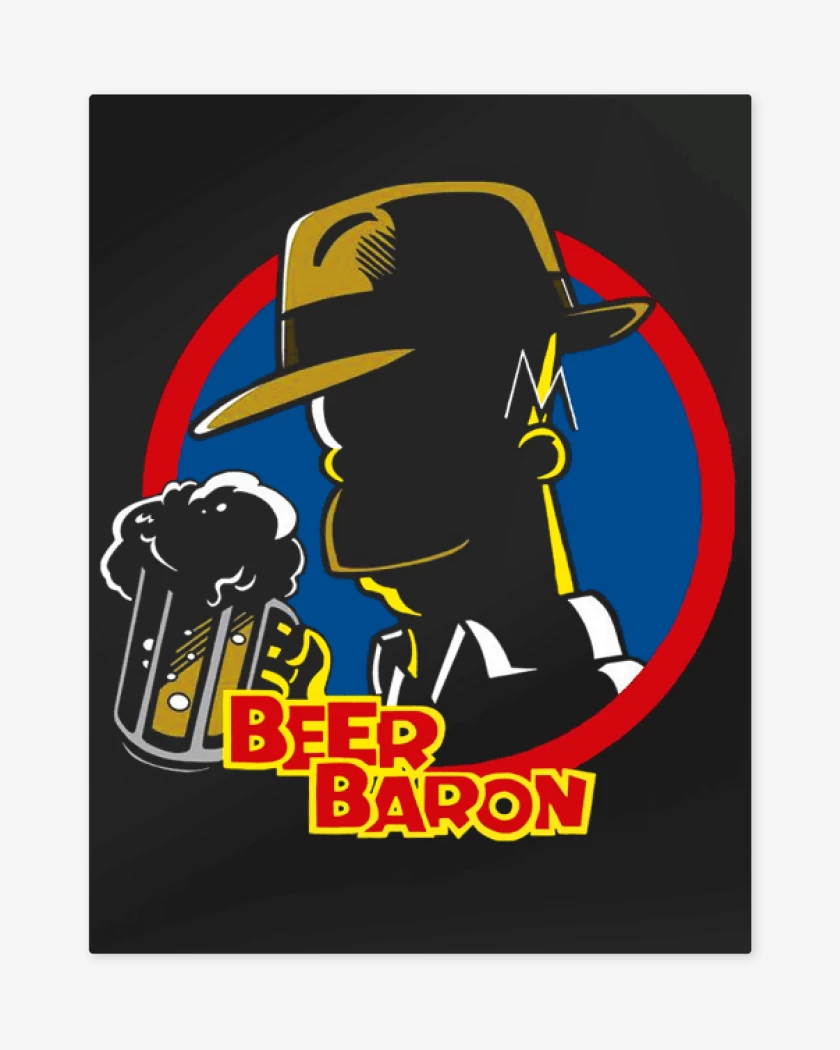 Print metalico Baron de la cerveza