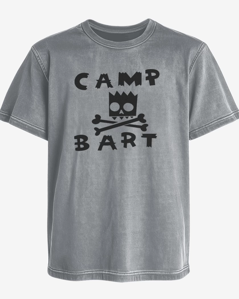 Polera desgastada Gris Melange de Camp Bart