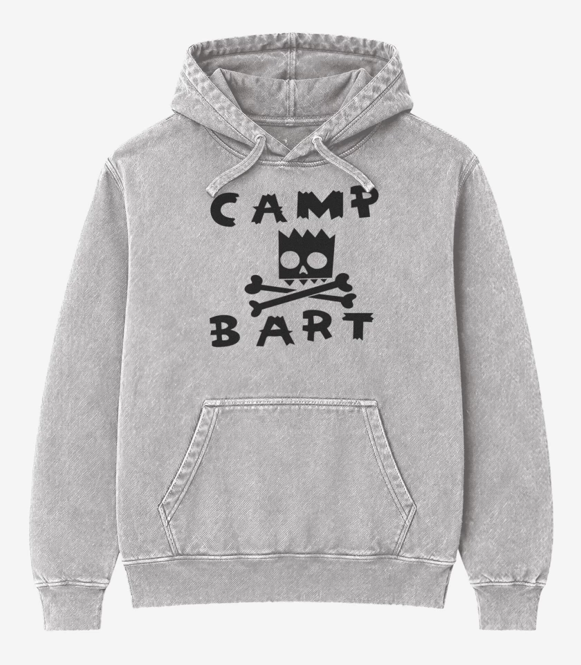 Poleron Canguro Acid Wash Gris Melange de Camp Bart