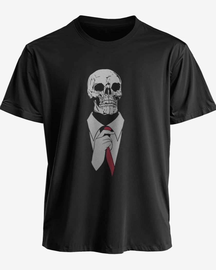 Polera Calavera Corbata