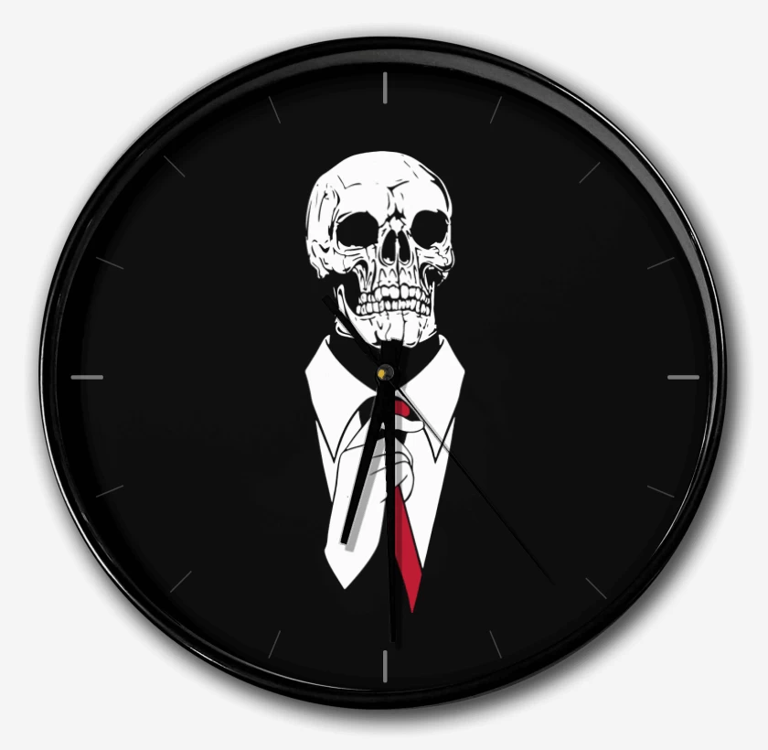 Reloj Negro de Calavera Corbata