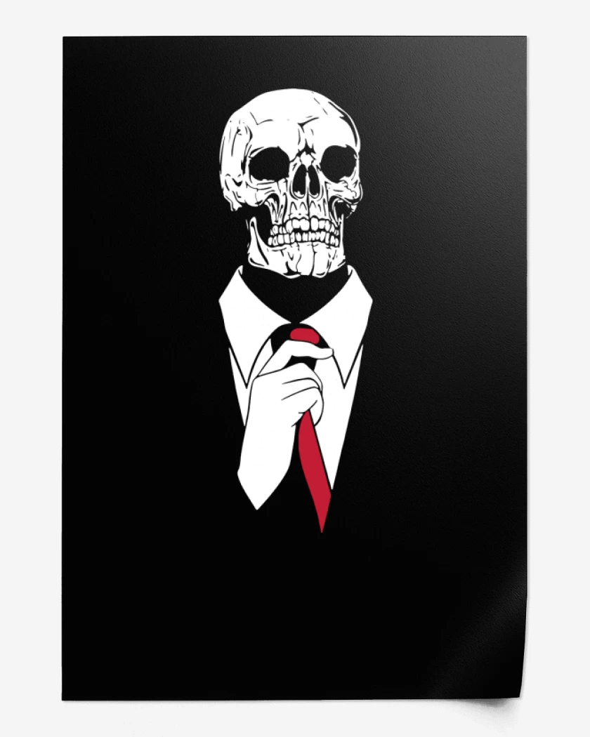 Print Calavera Corbata