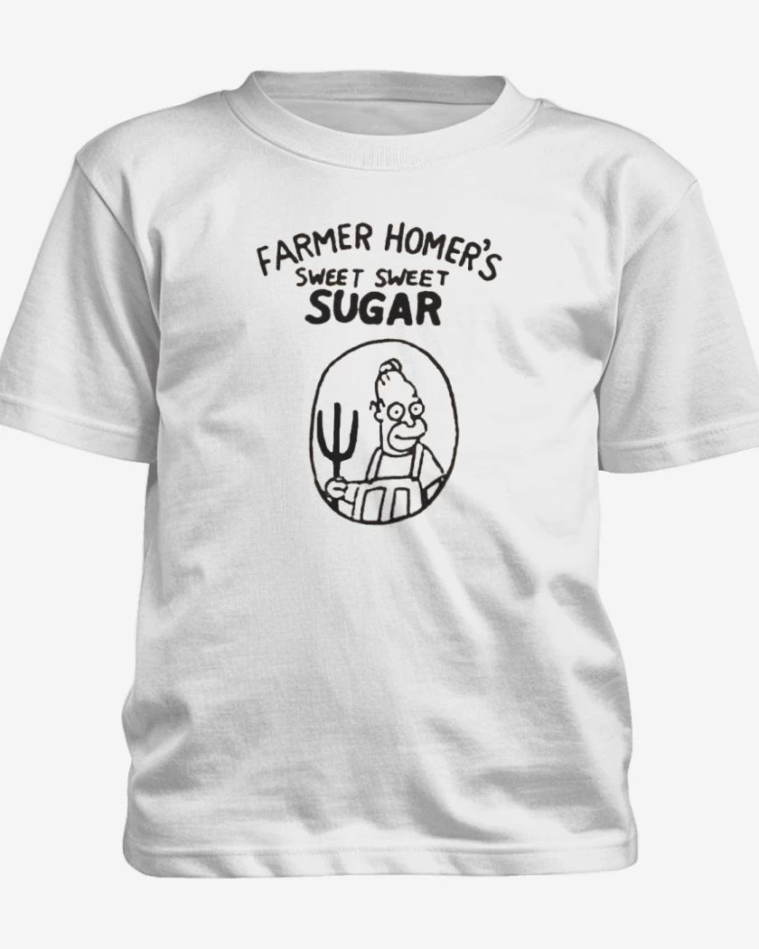 Polera de niño Blanco de Farmer Homers sweet sugar