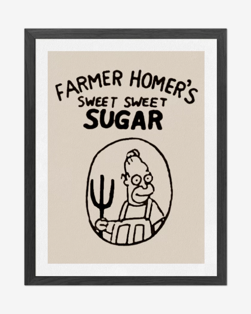 Cuadro decorativo Farmer Homers sweet sugar