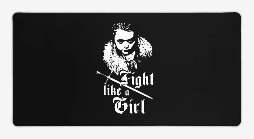 Mouse pad Gamer Negro de Pelea como niñ@