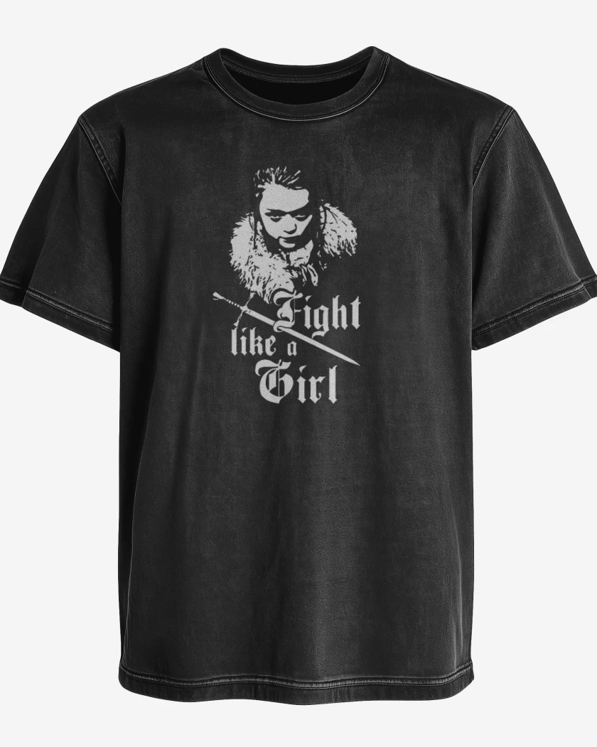 Polera desgastada Negro de Pelea como niñ@