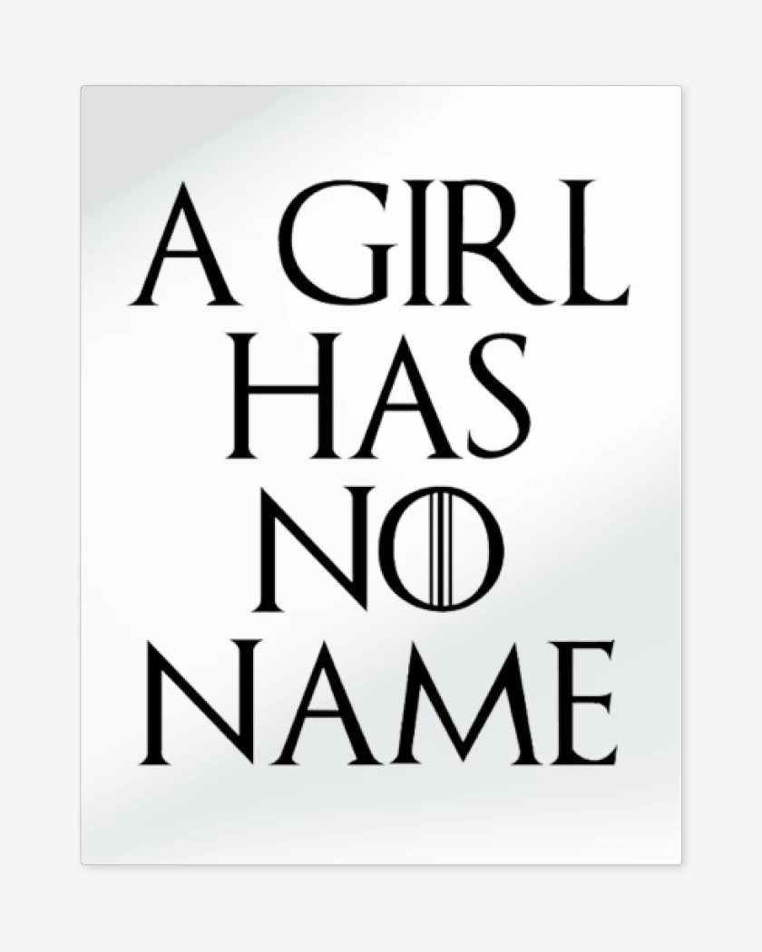 Print metalico A girl...
