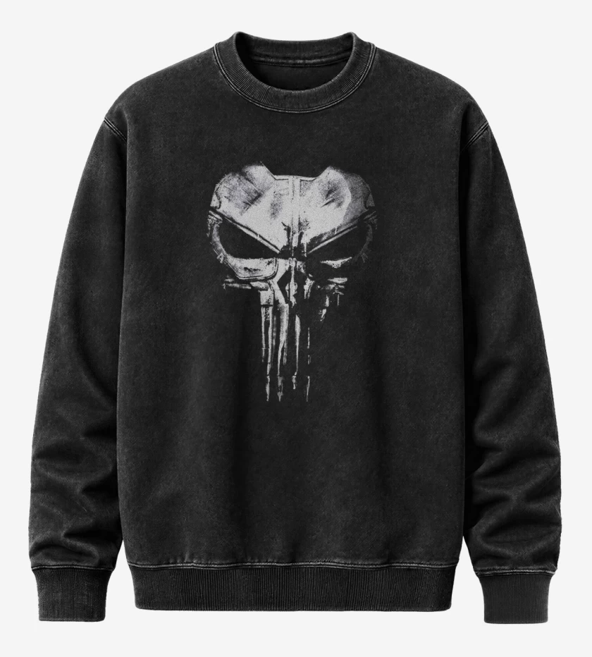 Poleron Polo Acid Wash Negro de El que castiga 2