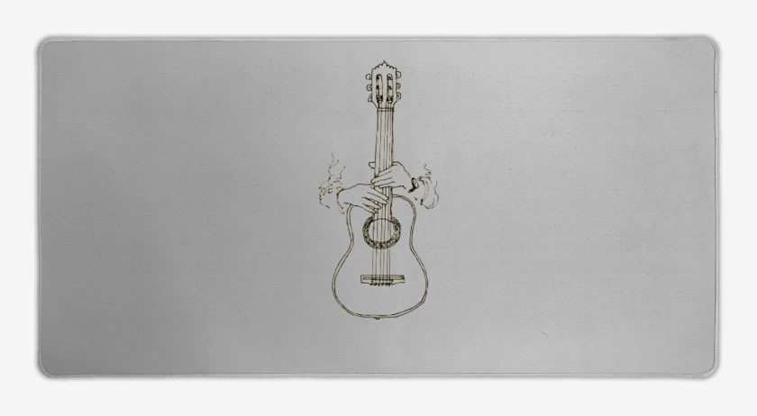 Mouse pad Gamer Gris Melange de Guitarra 3