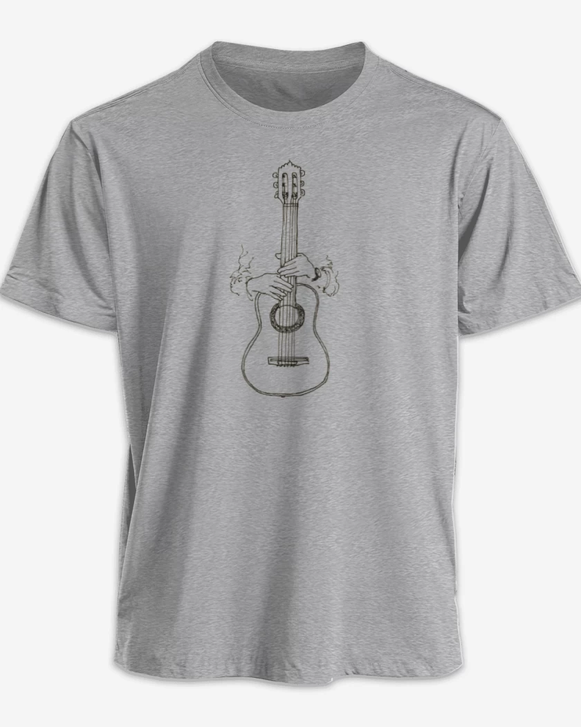 Polera Gris Melange de Guitarra 3