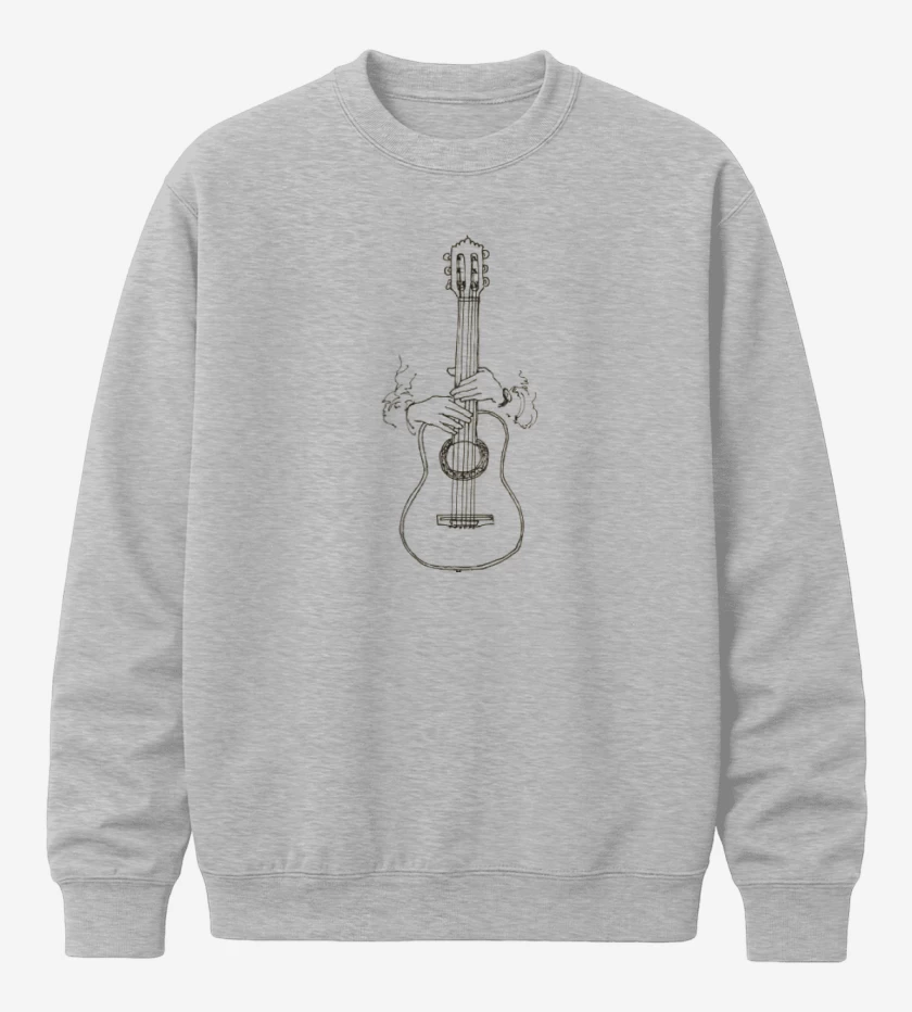 Poleron polo Gris Melange de Guitarra 3