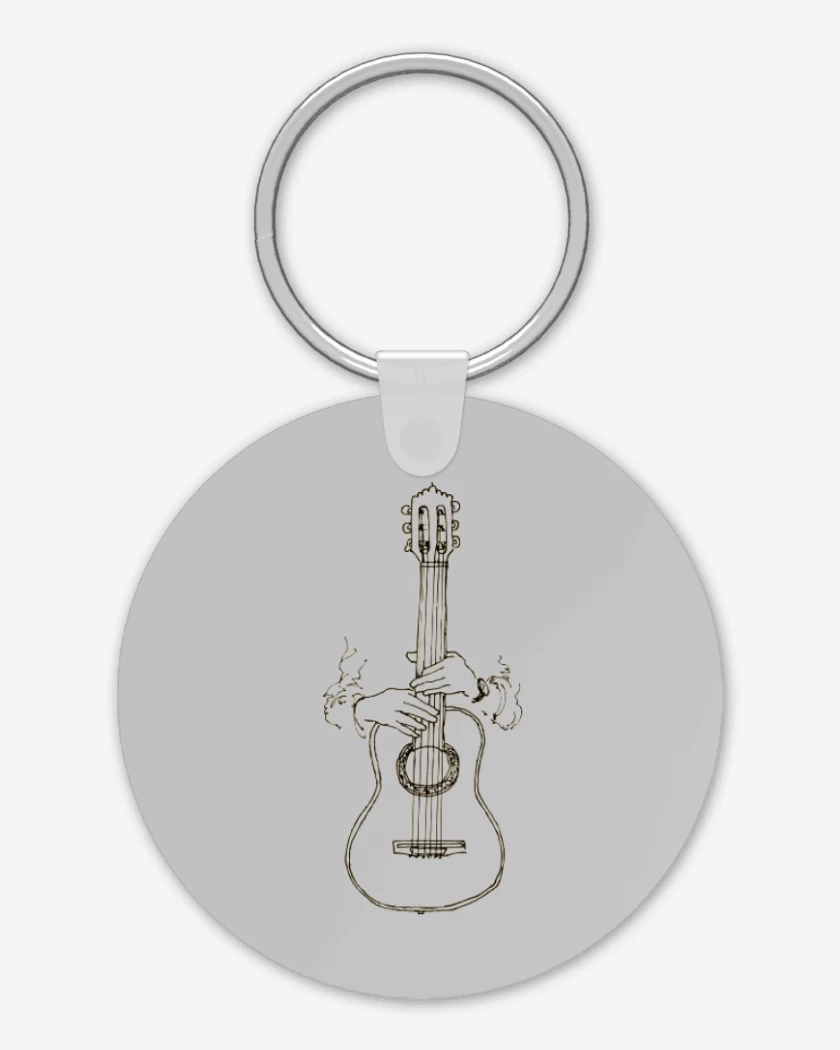 Llavero Gris Melange de Guitarra 3