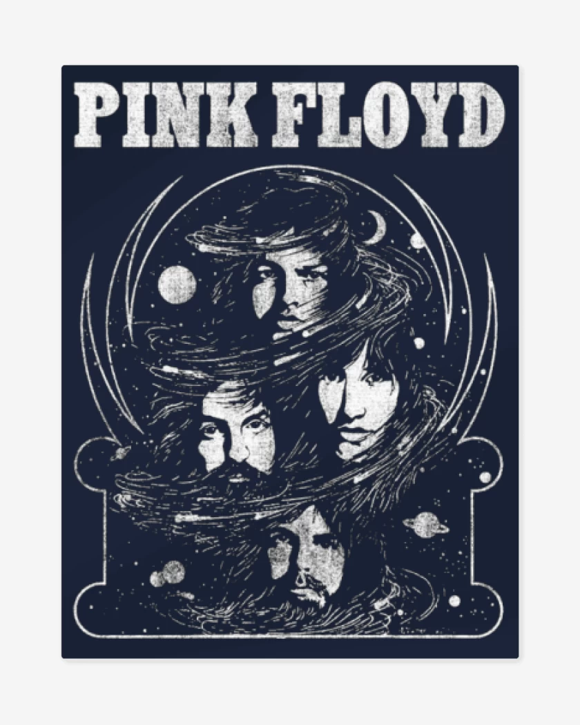 Print metalico Pink Floyd faces