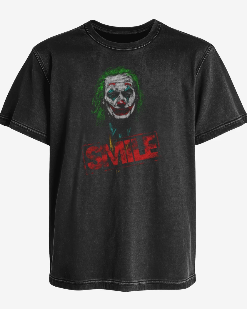Polera desgastada Negro de El payasito triste