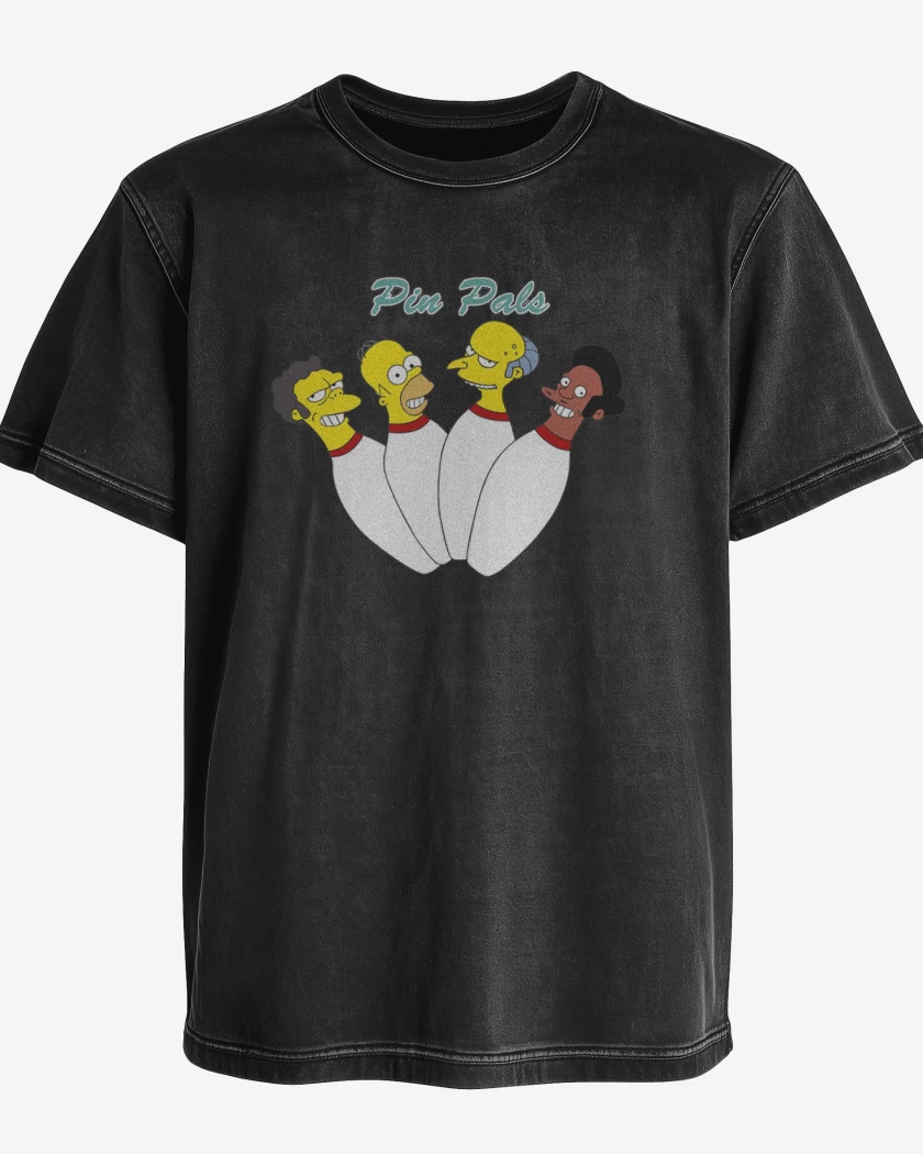 Polera desgastada Negro de Pin pals