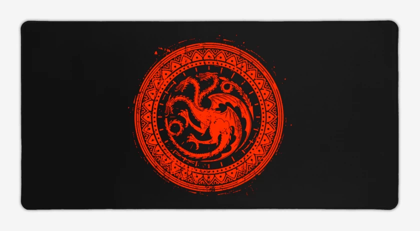 Mouse pad Gamer Negro de Casa de dragones