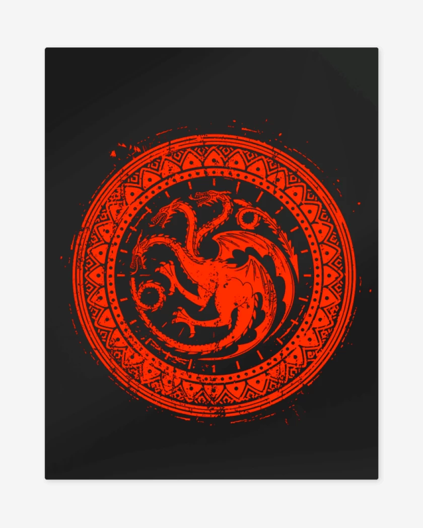 Print metalico Negro de Casa de dragones
