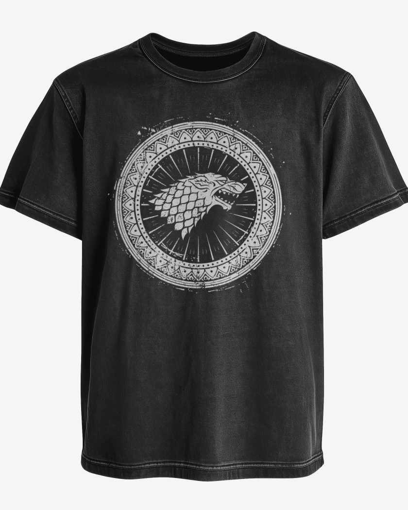 Polera desgastada Casa de lobos