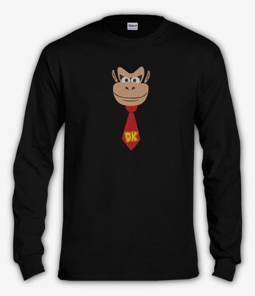 Polera manga larga Negro de Donkey Kong 2
