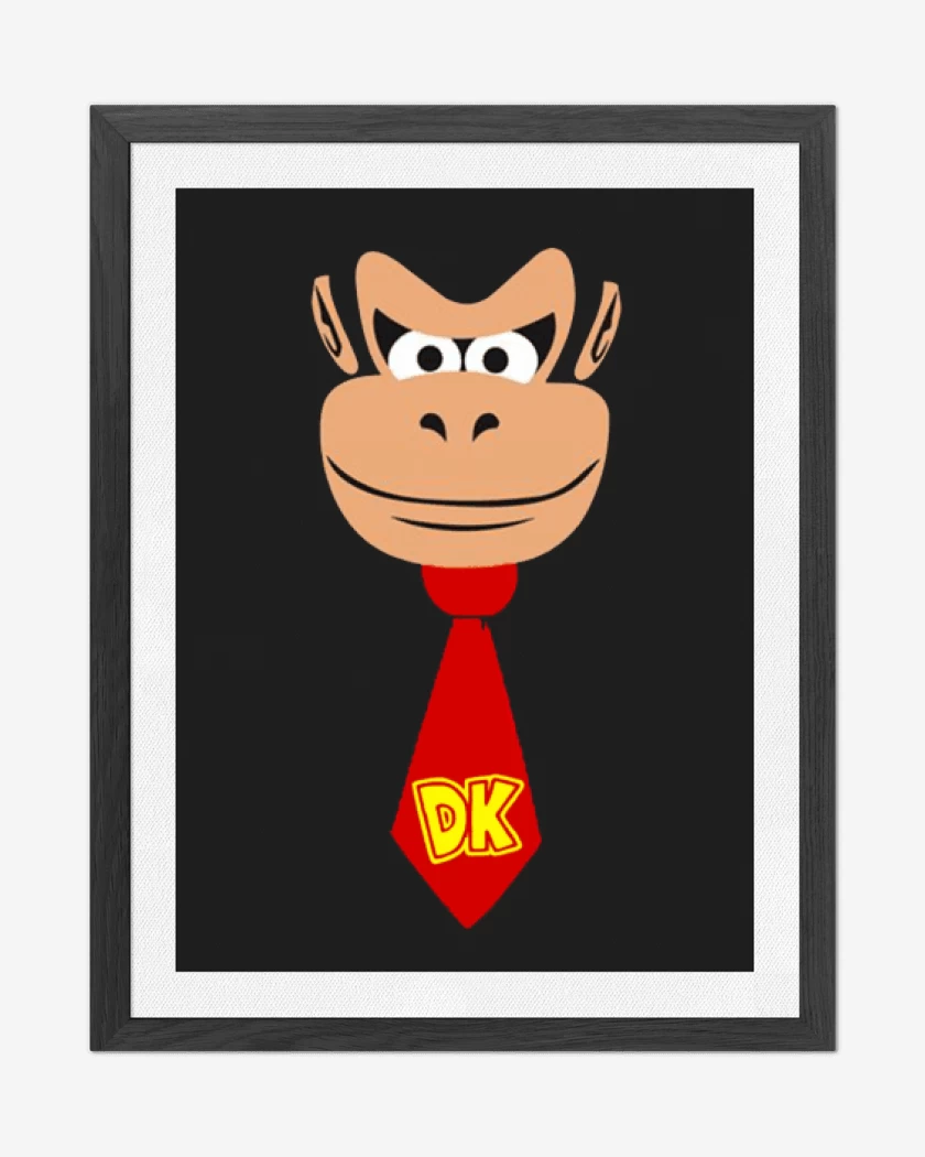 Cuadro decorativo Negro de Donkey Kong 2