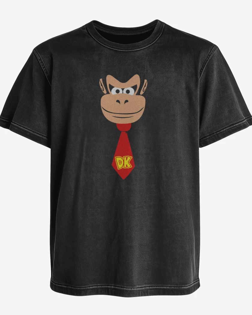 Polera desgastada Negro de Donkey Kong 2