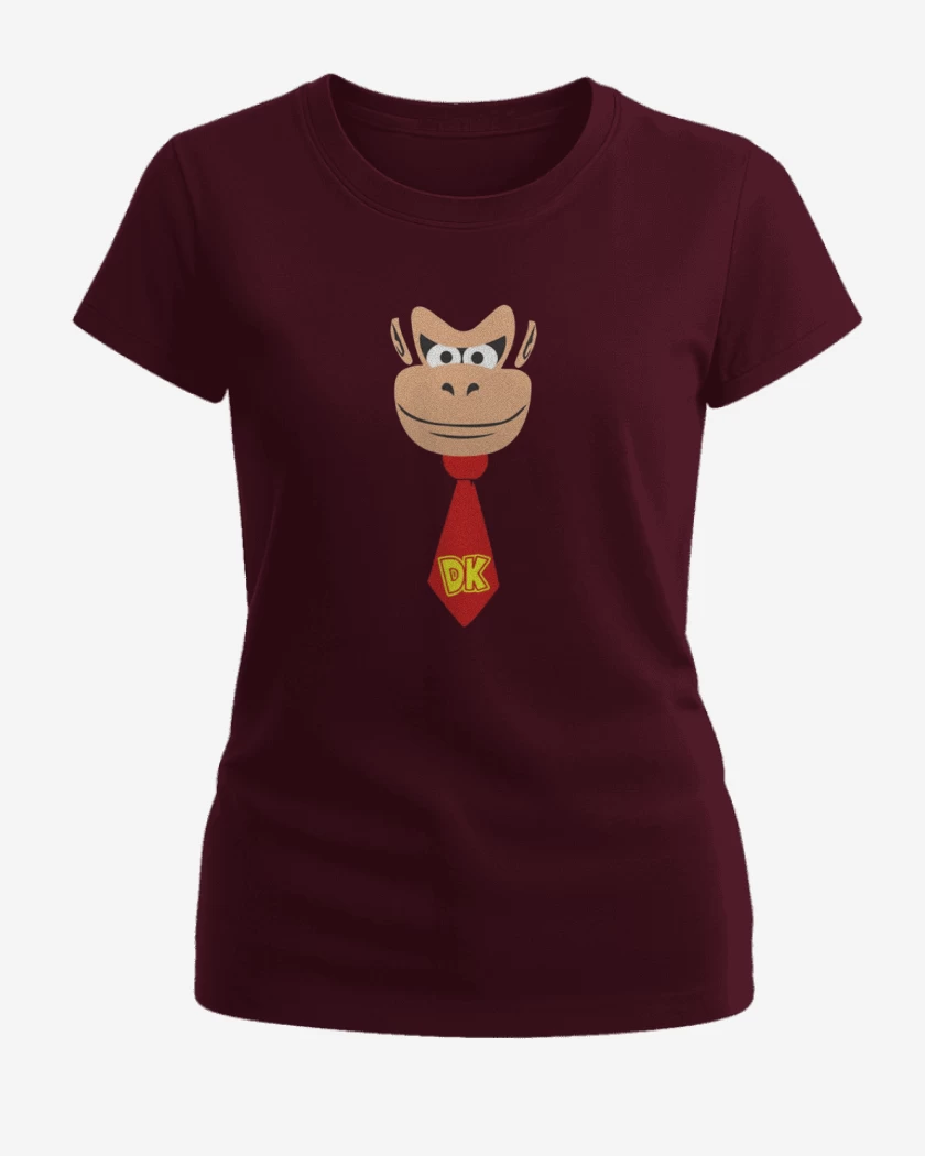 Polera de Mujer Burdeo de Donkey Kong 2