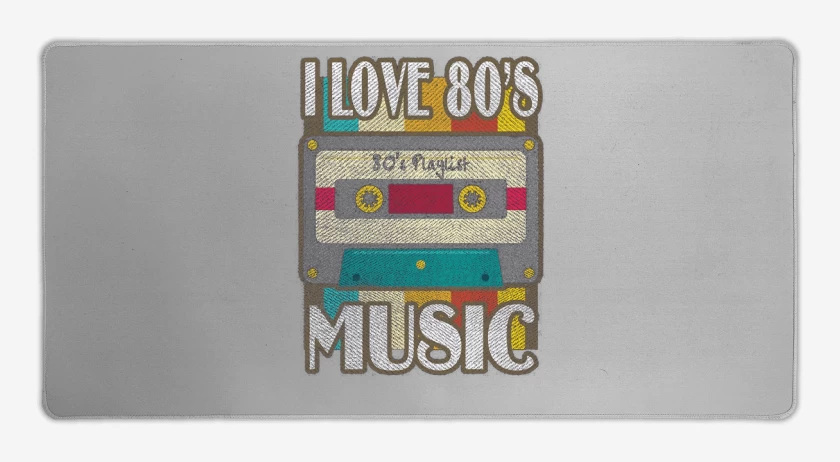 Mouse pad Gamer Gris Melange de I LOVE 80s
