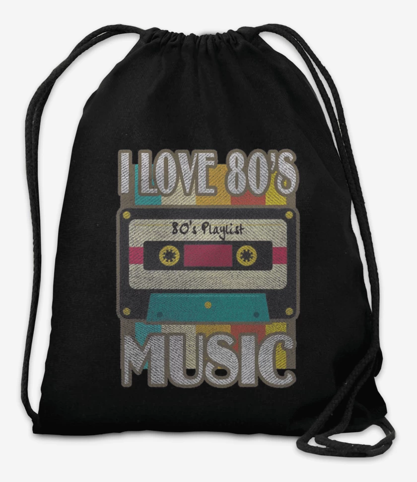 Mochila Negro de I LOVE 80s