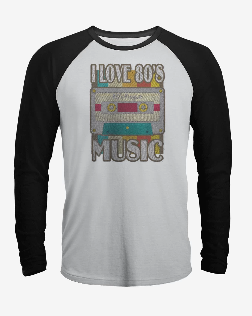 Polera Raglan I LOVE 80s