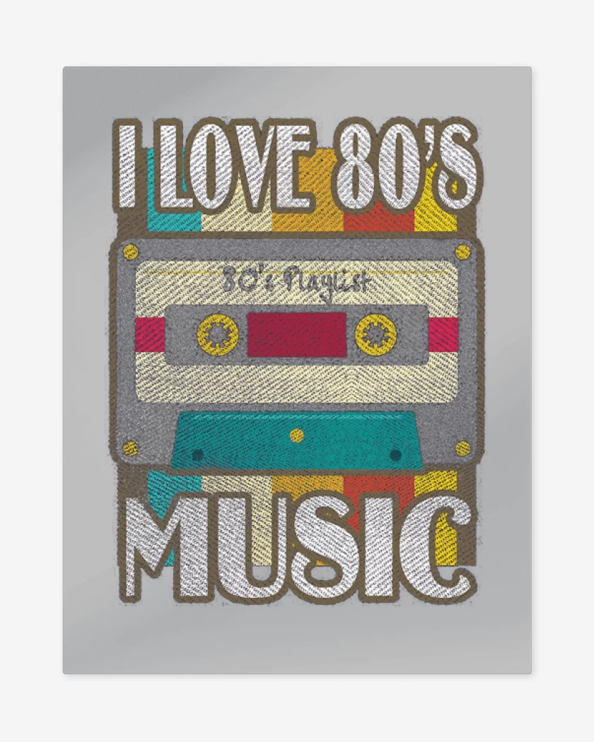 Print metalico Gris Melange de I LOVE 80s