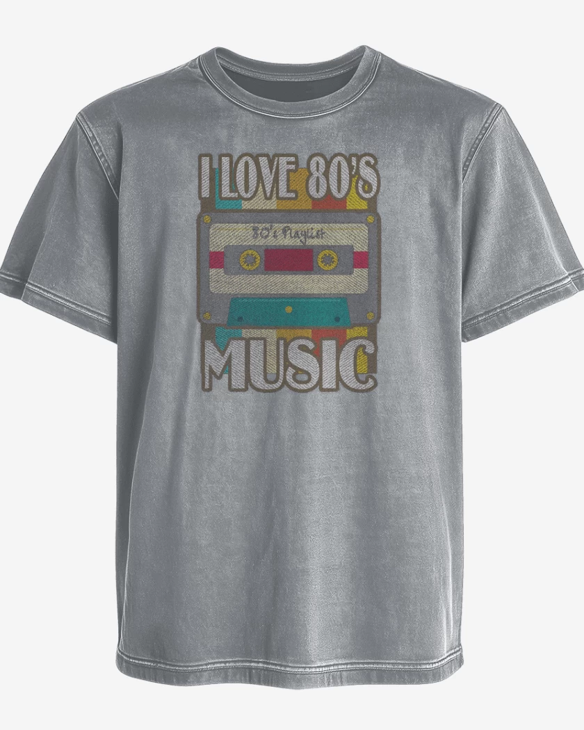 Polera desgastada I LOVE 80s