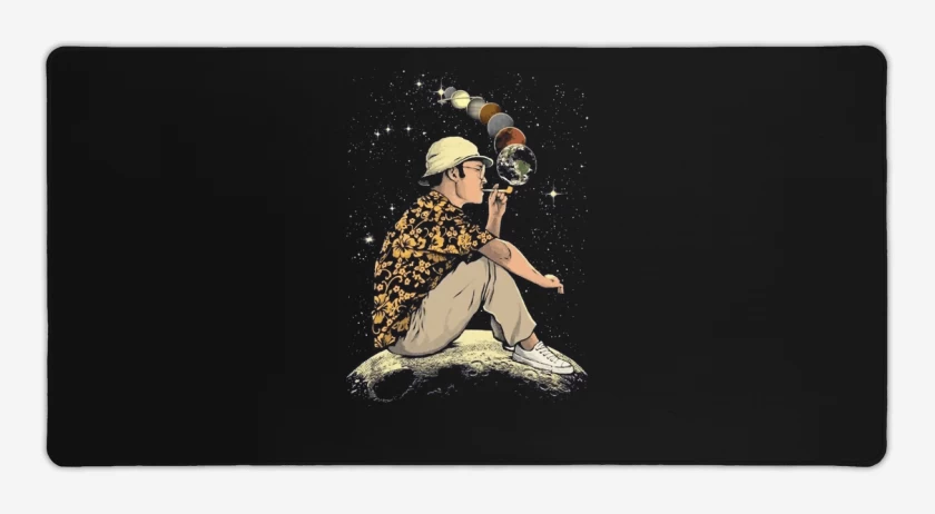 Mouse pad Gamer Negro de Pipa Luna 