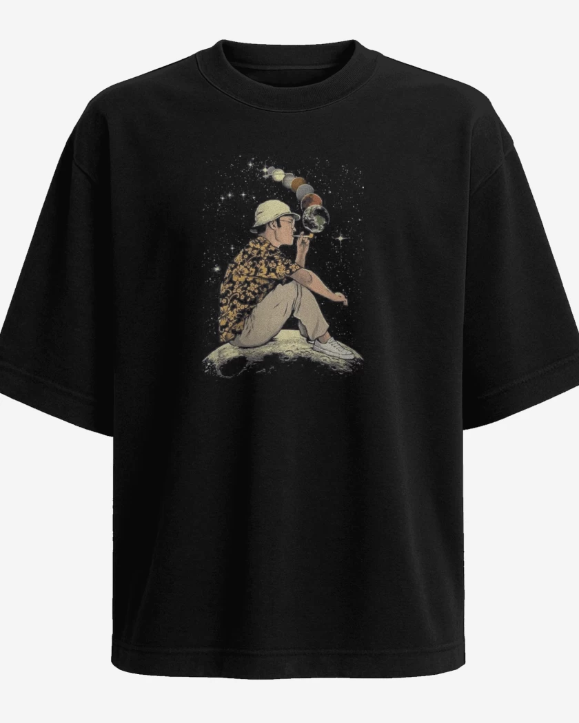 Polera Oversize Negro de Pipa Luna 