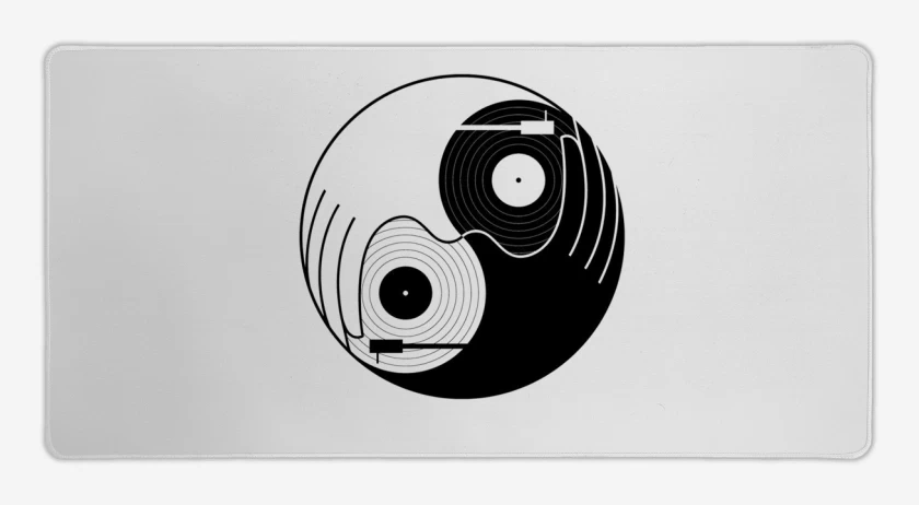 Mouse pad Gamer Blanco de Yin y yang dj 