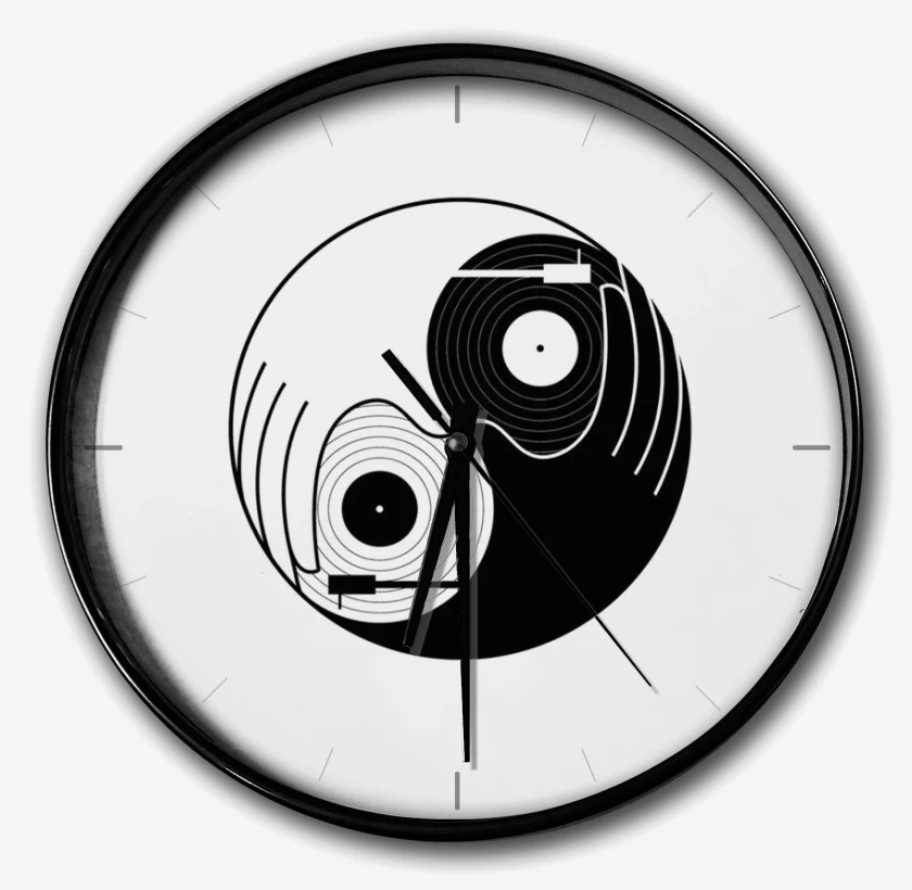 Reloj Blanco de Yin y yang dj 