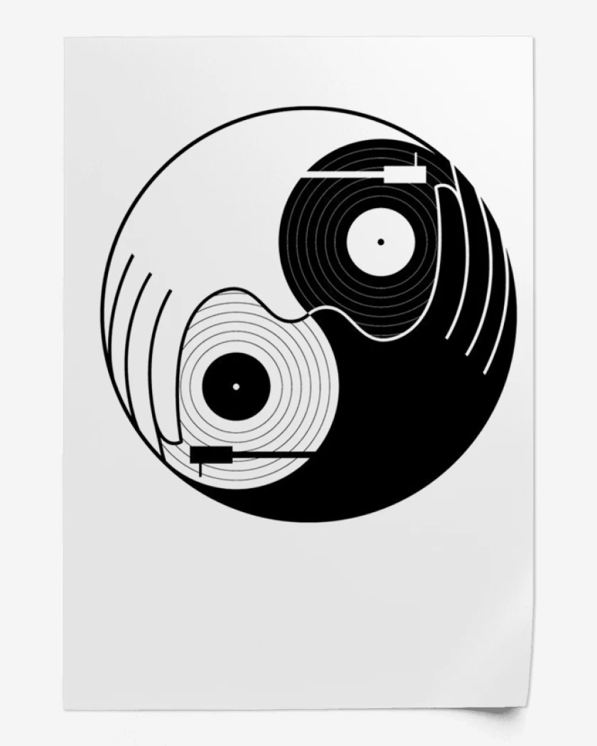 Print Yin y yang dj 
