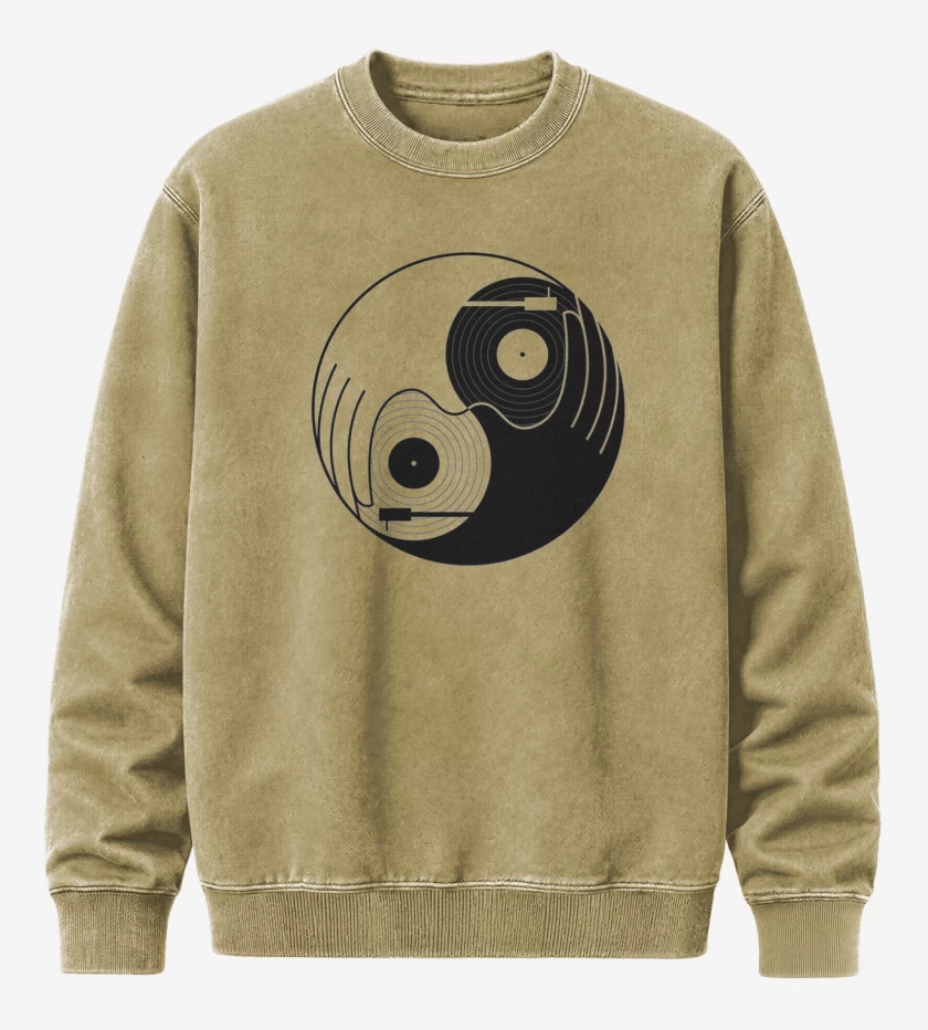 Poleron Polo Acid Wash Beige de Yin y yang dj 