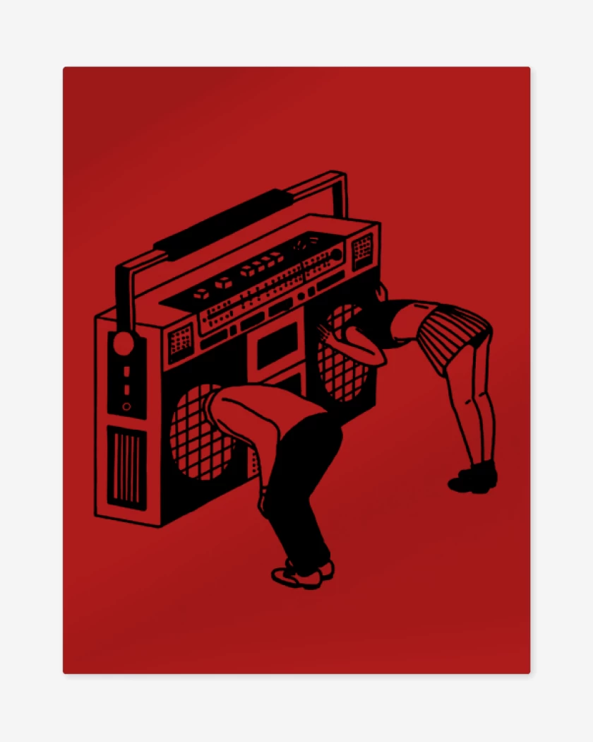Print metalico Rojo de IN THE RADIO 