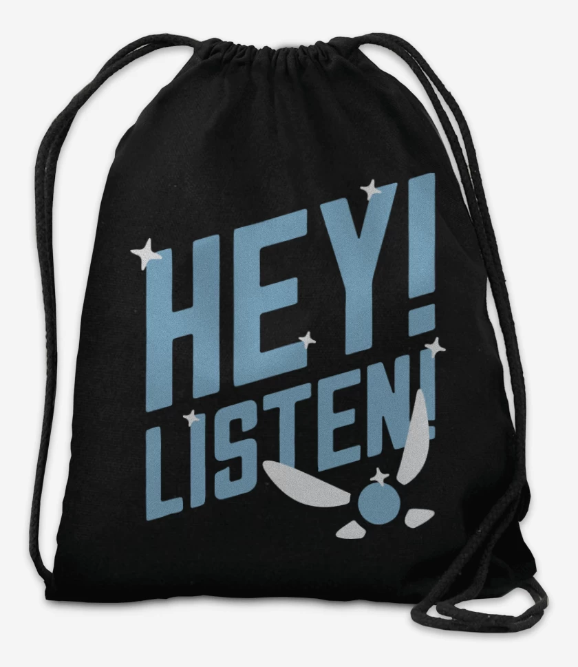 Mochila Negro de Hey! Listen!